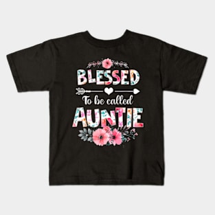 Blessed To Be Called Auntie Aunt Mothers Day Kids T-Shirt